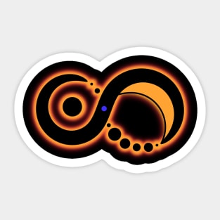 Solaris Moebius Orange / Rot (Logo klein) Sticker